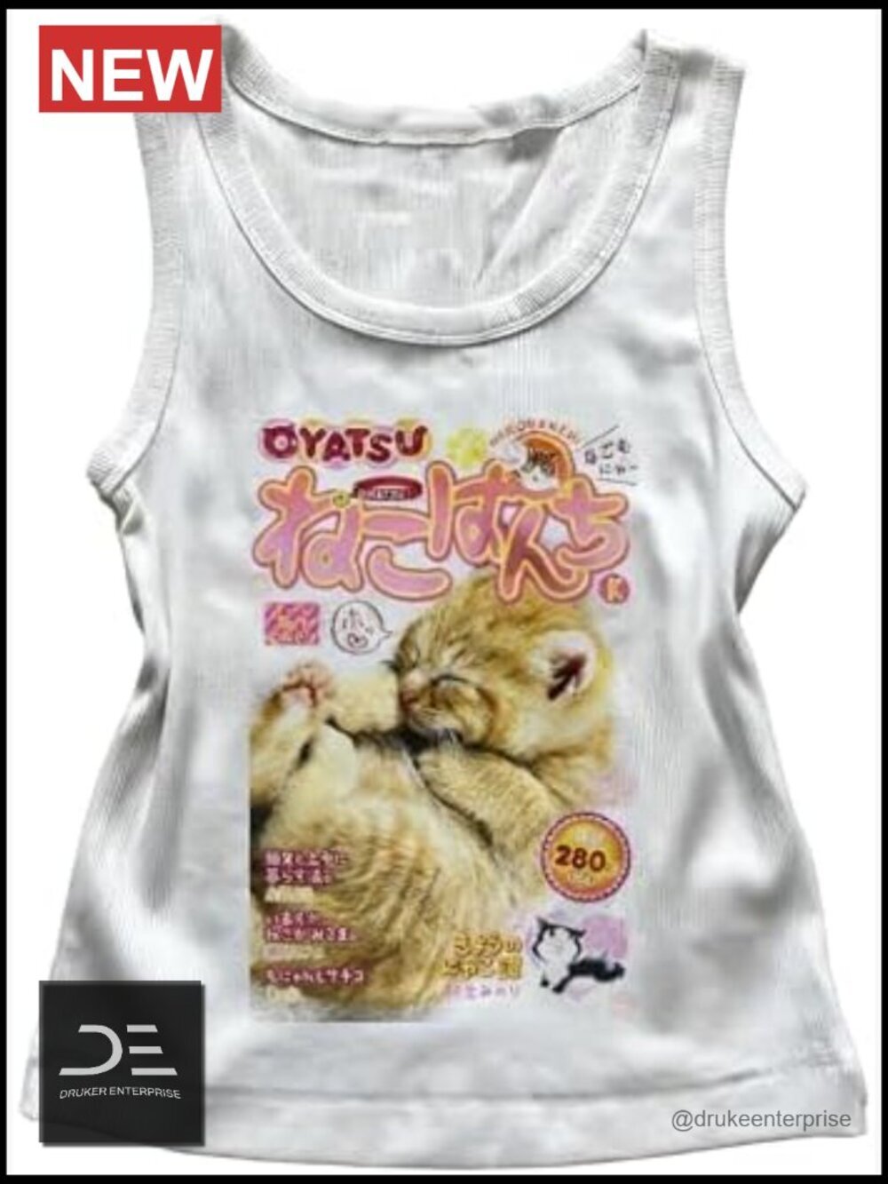 Y2K Crop Top Camisole Slim Fit Kawaii Graphic Tee